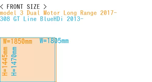 #model 3 Dual Motor Long Range 2017- + 308 GT Line BlueHDi 2013-